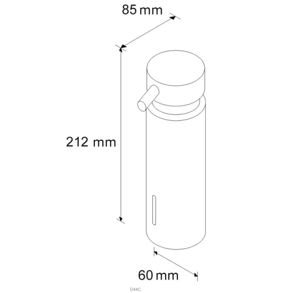 Dozownik mydła w płynie mocowany do blatu Merida POŁYSK  300 ml